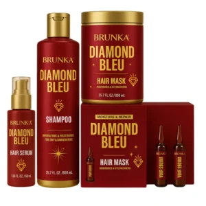 brunka diamond bleu moisture & repair – kit capillaires 850ml